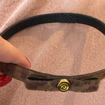 Fuzzy Brown Leopard Print Choker with Gold Accent Photo 0