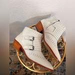 Rebecca Minkoff  Cream Double Buckle Studded Bootie Size 7.5 Photo 3