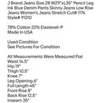 J Brand Jeans Size 28 W29"xL35" Pencil Leg Ink Blue Denim Pants Skinny Jeans Low Rise Jeans Photo 1
