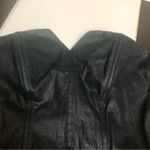 Betsey Johnson Vintage Y2K Betsy Johnson Coated Strapless Bubble Mini Dress Black Goth Prom sz8 Photo 2