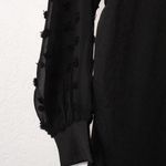 Maacie Black Mesh Swiss Dot Sleeve Maternity Bodycon Dress Size Medium Photo 3