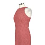 Ann Taylor  Coral Pink Patterned Sleeveless Sheath Dress Size 6 Photo 4