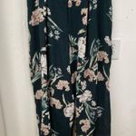 City Chic  Forest Green Floral Ruffled Shoulder Jumpsuit Womens 16 Wide Leg Crop Photo 8