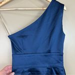 Guess by Marciano Los Angeles Dark Blue One Shoulder Peplum Dress 0 Photo 4