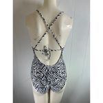 Vicious Young Babes AdjustableOne Piece Swimsuit Size Small. Black/White Black Photo 1