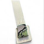 Snake skin print Belt with Square Buckle green cosplay Y2K witchy whimsy goth Photo 6