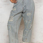 POL NWT  Distressed Raw Hem‎ Wide Leg Pants Photo 0