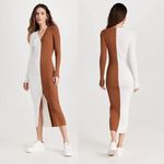 Staud Shoko Sweater Dress in Tan White L Size L Photo 1