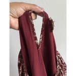 Hayden Los Angeles Textured Maroon Floral Tiered Midi Dress Pockets Women's 1XL Photo 12