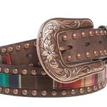 Ariat womens serape center cooper studd edge western leather belt A1526097 Small Photo 0