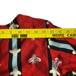 Womens Bee Print‎ Pajama Set Short Sleeve Top & Ruffle Shorts Loungewear** Red Photo 7