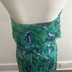 Banana Republic  Maxi Tropical Kelly Green and Blue Floral Dress Size 2 Photo 4