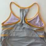 Lululemon No Limits Silver Spoon / Pop Stripe Light Gray Size 4 Tank Top Photo 7