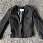 H&M embroidered crop padded shoulder blazer Photo 0
