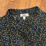 Zuri Kenya African Motif 3/4 sleeve button down dreee green blue black S Photo 2