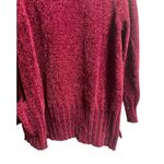 Seven7  Red Burgundy Chenille Cardigan Soft Pockets Size Small Photo 6