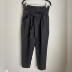 IRO  Alper Wool Blend Cropped Paperbag Dress Pants Charcoal Grey Size EU 40 US 8 Photo 1