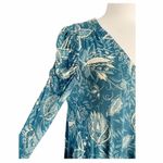 Free People Hello Lover Blue Green Tunic Top Shoulder Long Sleeves V-Neck Small Photo 6