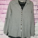 Soft Surroundings  SYDNEY THERMAL SWEATER WITH MISMATCHED NOVELTY BUTTON FRONT S Photo 0