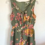 Charlotte Russe  Green Floral Romper Size S Photo 0
