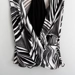 Iz Byer BROWN AND WHITE CALIFORNIA LAYERED SLEEVELESS BLOUSE Photo 3