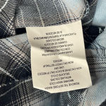 Democracy Plaid Shirt Dress Womens Plus Size 2X Blue Cotton Raw Edge Pockets Photo 9