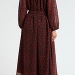 Melrose and Market  Floral Long Sleeve Chiffon Maxi Dress Photo 3