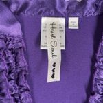 HeartSoul Shirt Juniors Large Purple Babydoll Satin Ruffle Vintage 2000s Y2K Purple Size undefined Photo 5