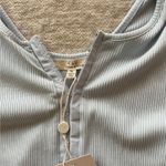 Dillard's Light Blue Ribbed Body Suit Photo 1