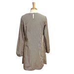 Erica Tanov Stripe Long Sleeve Popover Dress Modern Minimalist size 10/12 Photo 5