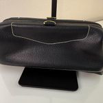 Vintage Black Avon x Amity Train Case Makeup Bag | Yellow Vinyl Lining | 10x4x4 Black Photo 0