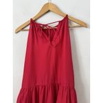 Madewell NWT  Habotai Silk Tiered Halter Dress Watermelon Red High Neck Size XXS Photo 8