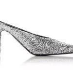 Balenciaga Knife Glitter High Heel Mules in Silver Titanium Size 36 New in Box Photo 1