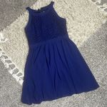 Miami Francesca’s  NWT large navy lace dress Photo 0