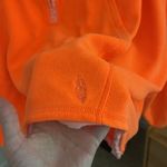 Free People Free‎ People Movement Let It Go Sweatshirt Hood Zip Neon Orange Velour M Photo 3