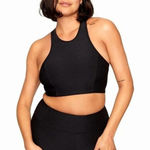 Outdoor Voices  Black Athena Racerback Crop Top‎ Athletic Sports Bra Size XS Photo 0