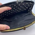 Vintage G.D.K. faux black patent leather two sided clutch Photo 6