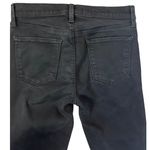 J Brand ‎ Coated Black Out Selena Cropped Lace Hem Mid-Rise Bootcut Jeans Size 29 Photo 11