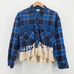 BDG Urban Outfitters Rayne Flannel Boxy Cropped Button Photo 2