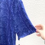 Elie Tahari  Snakeskin Blueberry Print High Low Top Photo 5