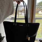 Calvin Klein Black Leather Tote Photo 0