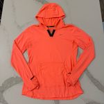 Nike DriFIT Running VNeck Long Sleeve Pullover Hoodie Womens Medium Coral Orange Photo 0