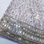 LARA Designs Rhinestones Jeweled Beads Embellished Champagne Mini Dress Size 4 Photo 12