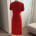 LL Bean Coral Midi Dress Size Medium – Casual & Comfortable Orange Photo 2