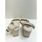 Nordstrom Rack Sandals Womens Size 9 Bone Strappy Faux Leather Open Toe Photo 7