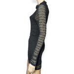Nightcap Women’s Size 2 M Black Crochet Lace Cut Out Long Sleeve Mini Dress Photo 3