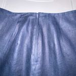 Breeches Vtg Size 10 Linen Faux Wrap Skirt Knee Length Lined Navy Blue USA Photo 4