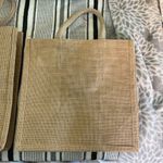 Jute Tan Tote Bag Rafia Set of 2 Beach Picnic Travel Cottagecore Casual Totes‎ Brown Photo 1