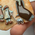 Lady Mom With Two Children Playing Signed Designs By Lucinda Brooch Pin Kids Photo 6