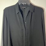 Banana Republic  Button Down Sheer Black Long Sleeve Blouse Size Medium Photo 1